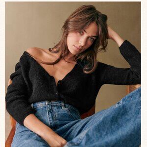 Sezane Barry Cardigan Black